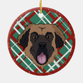 Leonberger Christmas Keramik Ornament (Hinten)