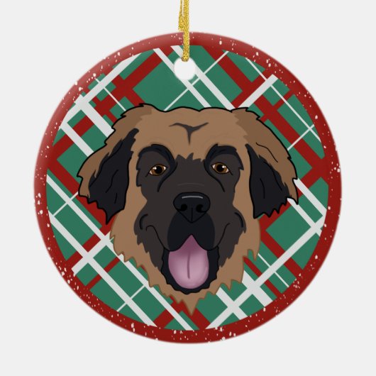 Leonberger Christmas Keramik Ornament (Hinten)