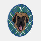 Leonberger Christmas Keramik Ornament (Rechts)