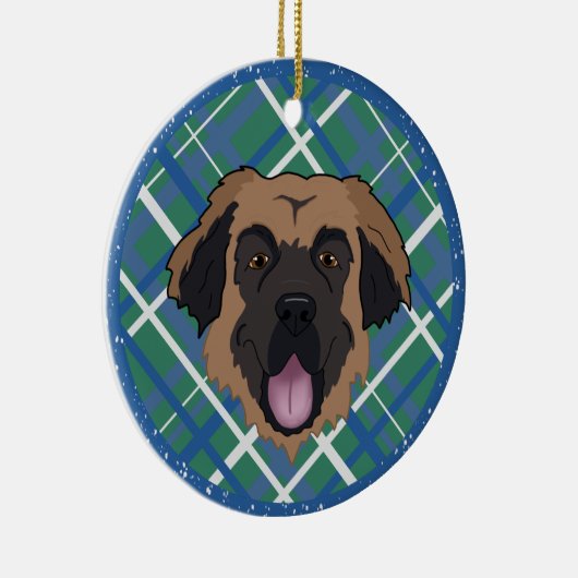 Leonberger Christmas Keramik Ornament (Rechts)