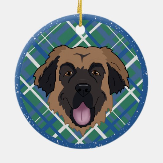Leonberger Christmas Keramik Ornament (Hinten)