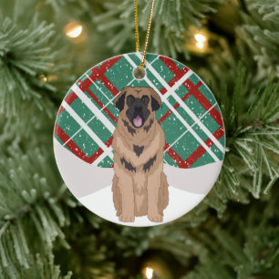 Leonberger Christmas Keramik Ornament