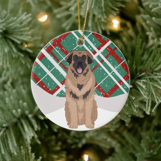 Leonberger Christmas Keramik Ornament (Baum)