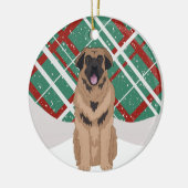 Leonberger Christmas Keramik Ornament (Links)