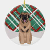 Leonberger Christmas Keramik Ornament (Hinten)
