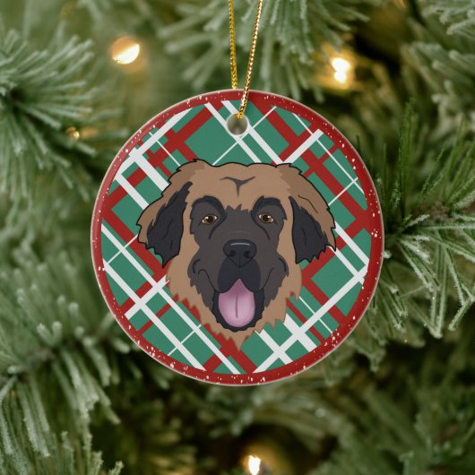 Leonberger Christmas Keramik Ornament (Baum)