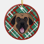 Leonberger Christmas Keramik Ornament (Vorne)