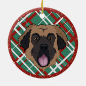 Leonberger Christmas Keramik Ornament (Hinten)