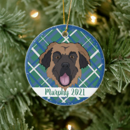 Leonberger Christmas Keramik Ornament