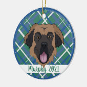 Leonberger Christmas Keramik Ornament (Links)