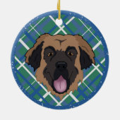 Leonberger Christmas Keramik Ornament (Hinten)