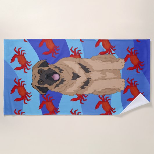 Leonberger Crabs Strandtuch (Vorderseite)