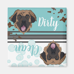 Leonberger Dirty/saubere Geschirrspülmaschine Magnet