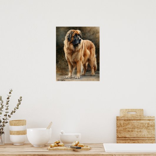 Leonberger Dog Art Print Poster (Küche)