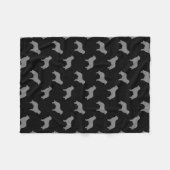 Leonberger Dog Breed Silhouette Pattern Fleecedecke (Vorderseite (Horizontal))