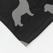 Leonberger Dog Breed Silhouette Pattern Fleecedecke (Ecke)