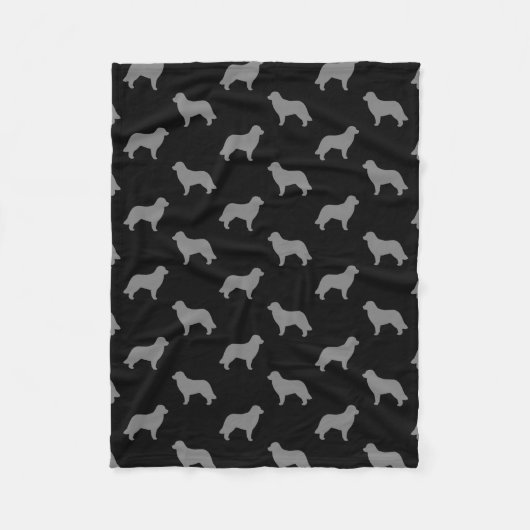 Leonberger Dog Breed Silhouette Pattern Fleecedecke (Vorderseite)