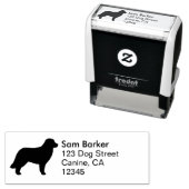 Leonberger Dog Breed Silhouette Rücksendeadresse Permastempel (Beispiel)