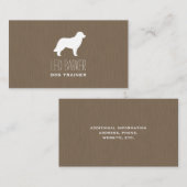 Leonberger Dog Breed Silhouette Visitenkarte (Vorne/Hinten)