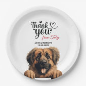 Leonberger Dog Pappteller (Vorderseite)