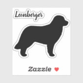 Leonberger Dog Silhouette Leo Vinyl Sticker (Blatt)