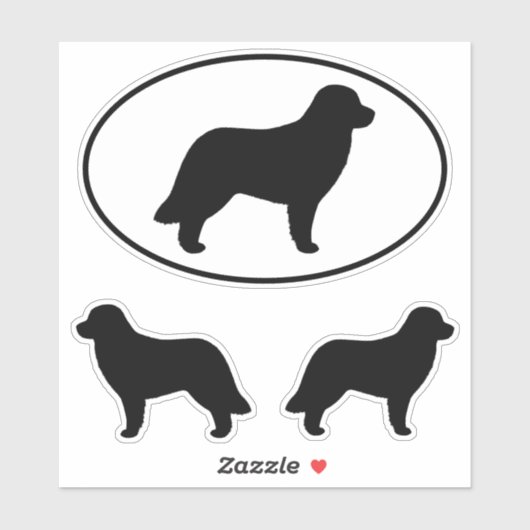 Leonberger Dog Silhouette Vinyl Sticker Set (Blatt)