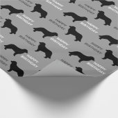 Leonberger Dog Silhouetten Geschenkpapier (Ecke)