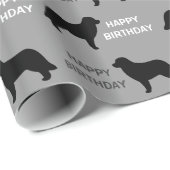 Leonberger Dog Silhouetten Geschenkpapier (Rolleneckpunkt)