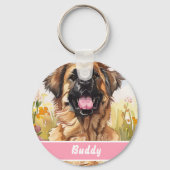 Leonberger Dog Tag – Custom Info Schlüsselanhänger (Vorderseite)