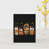 Leonberger Fall Coffee Pumpkin Gewürz Latte Iced A Karte (Gelbe Blume)