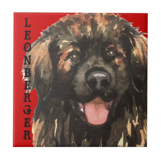 Leonberger Farbblock Fliese (Vorderseite)
