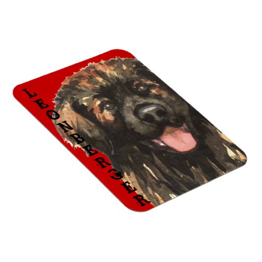 Leonberger Farbblock Magnet (Rechte Seite)