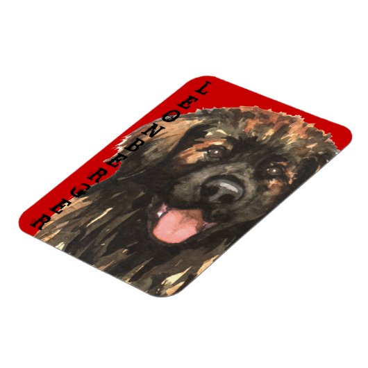 Leonberger Farbblock Magnet (Linke Seite)