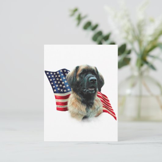 Leonberger Flag Postkarte (Stehend Vorderseite)