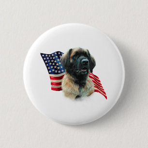 Leonberger Flagge Button
