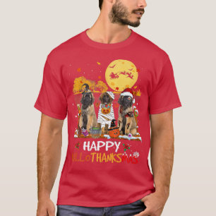 Leonberger Frohe Hallothanksmas Halloween Thanksgi T-Shirt