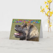 Leonberger Geburtstagskarte Karte (Gelbe Blume)