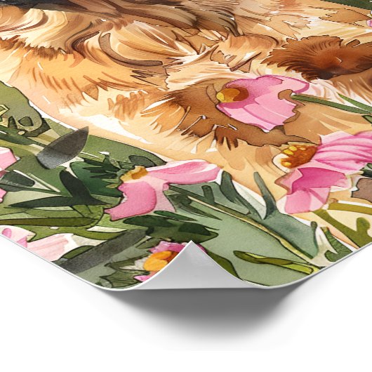 Leonberger Gentle Giant Dog Art Print Poster (Ecke)