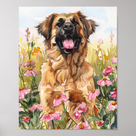 Leonberger Gentle Giant Dog Art Print Poster