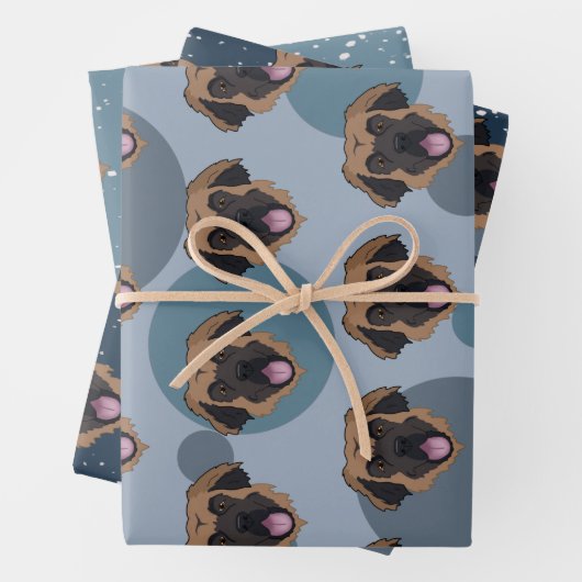 Leonberger Geschenkpapier Set (Beispiel)