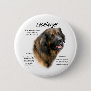 Leonberger Geschichtsdesign Button