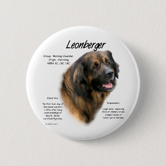 Leonberger Geschichtsdesign Button (Vorderseite)