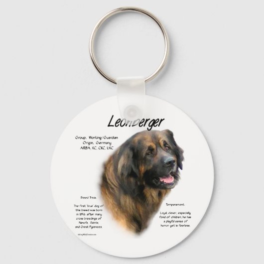 Leonberger Geschichtsdesign Schlüsselanhänger (Vorderseite)