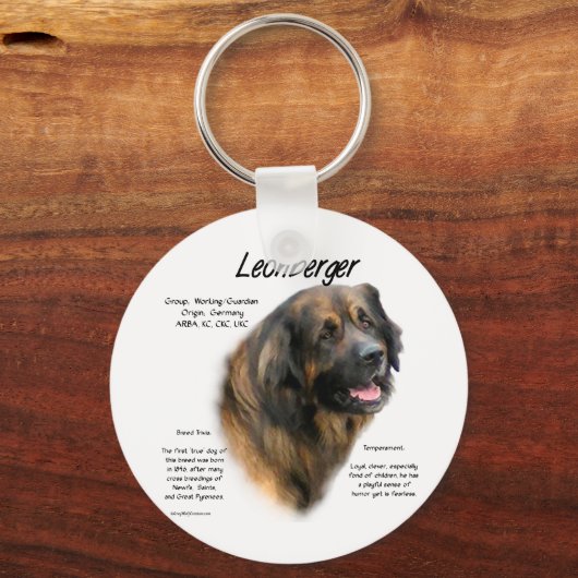 Leonberger Geschichtsdesign Schlüsselanhänger (Vorderseite)