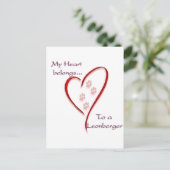 Leonberger Heart Belongs Postkarte (Stehend Vorderseite)