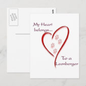 Leonberger Heart Belongs Postkarte (Vorne/Hinten)