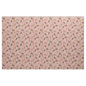 Leonberger Hund Vintage Blumen pink Stoff (Fat Quarter (45,7 x 55,9 cm))