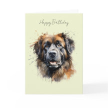Leonberger-Hunde-Geburtstagskarte #1