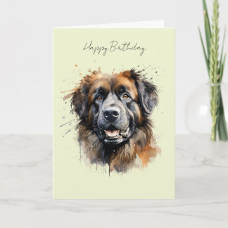 Leonberger-Hunde-Geburtstagskarte #1 Karte