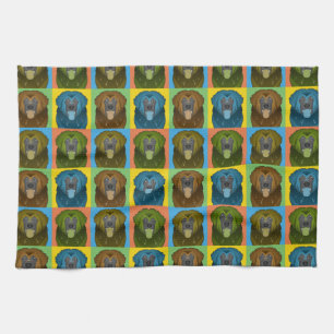 Leonberger HundeCartoon Pop-Kunst Handtuch